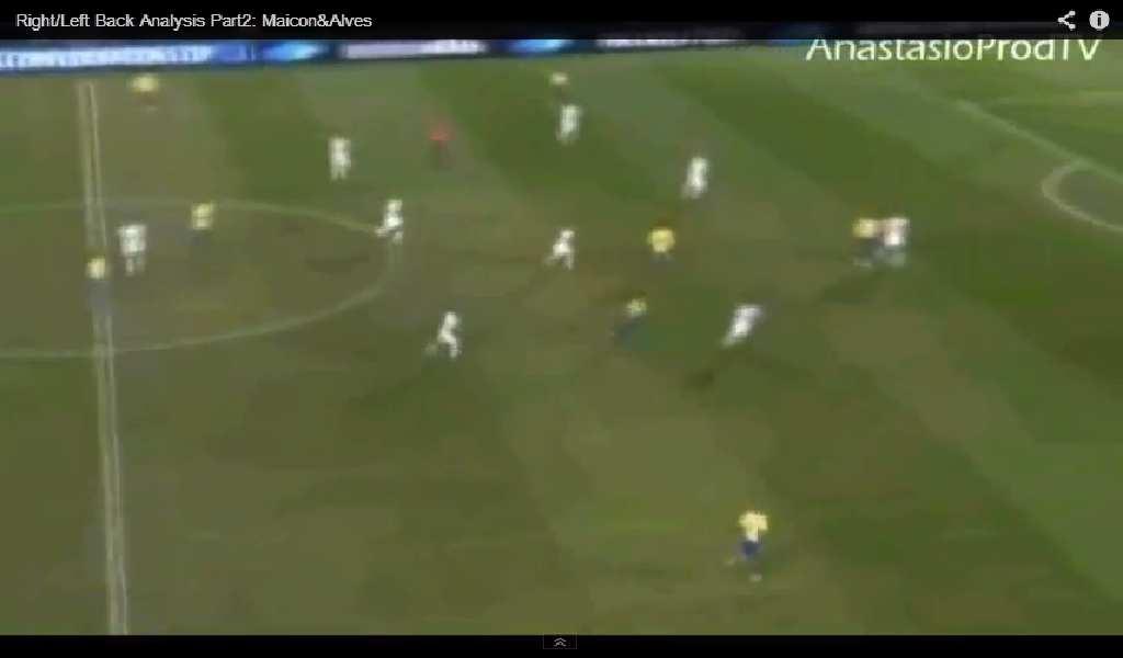 As soon as the pass from the CM in the centre circle was played Maicon started his run.