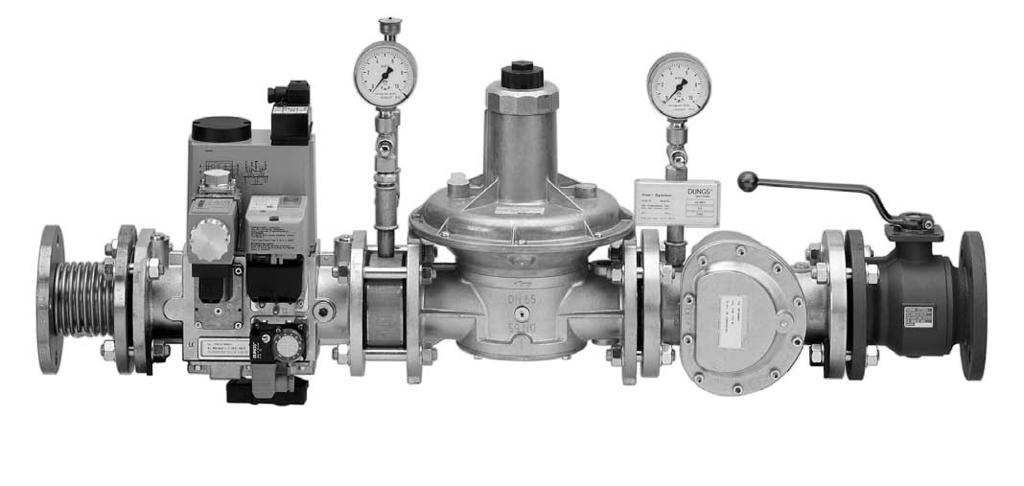 Nominal Width Definition of Regulating Train Fittings Dependent on Flow Rate and Pressure Difference Performance characteristic of gas pressure regulator and built-in RS 21 safety shut-off valve m3 n
