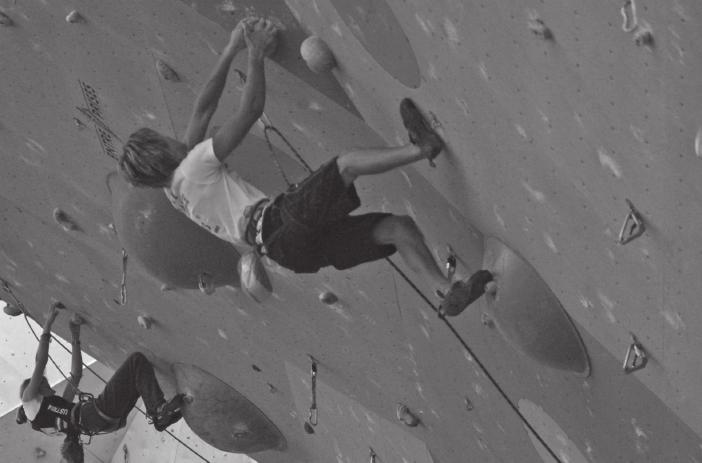 Within any climbing wall there will often be a great range of lead climbing routes varying in difficulty, steepness and length.