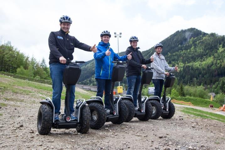 Our proposals for your summer side events: GUIDED OFFROAD SEGWAY TOUR Period: 2,5 hours Number of persons: 2-7 persons Price: 85,-- per person Helmets are available on site A expedition with
