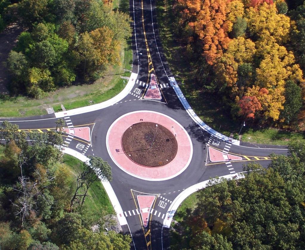 Roundabouts 300,000 signalized intersections in the US 2,300 people killed each year 700 people are killed annually in red-light running accidents By converting from a two-way stop