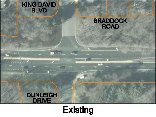 Braddock Road at Dunleigh Drive/King David Blvd: o Within