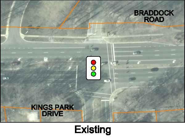 Kings Park Drive to right in/right out with additional median