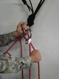 BELAY TRANSITION TECHNIQUES WITH AUTO-LOCKING DEVICE It is very important that if a soldier chooses to carry and use an autolocking style belay device, he/she fully understands its inherent
