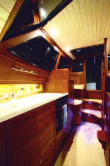 Glancing up, the cook can help keep a look-out for other boats, for