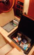 drawers, in the enormous underfloor storage compartments and in the