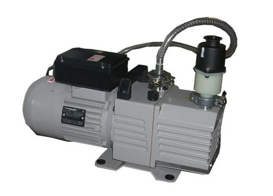 OTHER COMPONENTS Vacuum pump: Based on double stage rotary vane pump and featuring a max pumping speed of 2.5 m 3 /h and a vacuum rate of 10-3 mbar.
