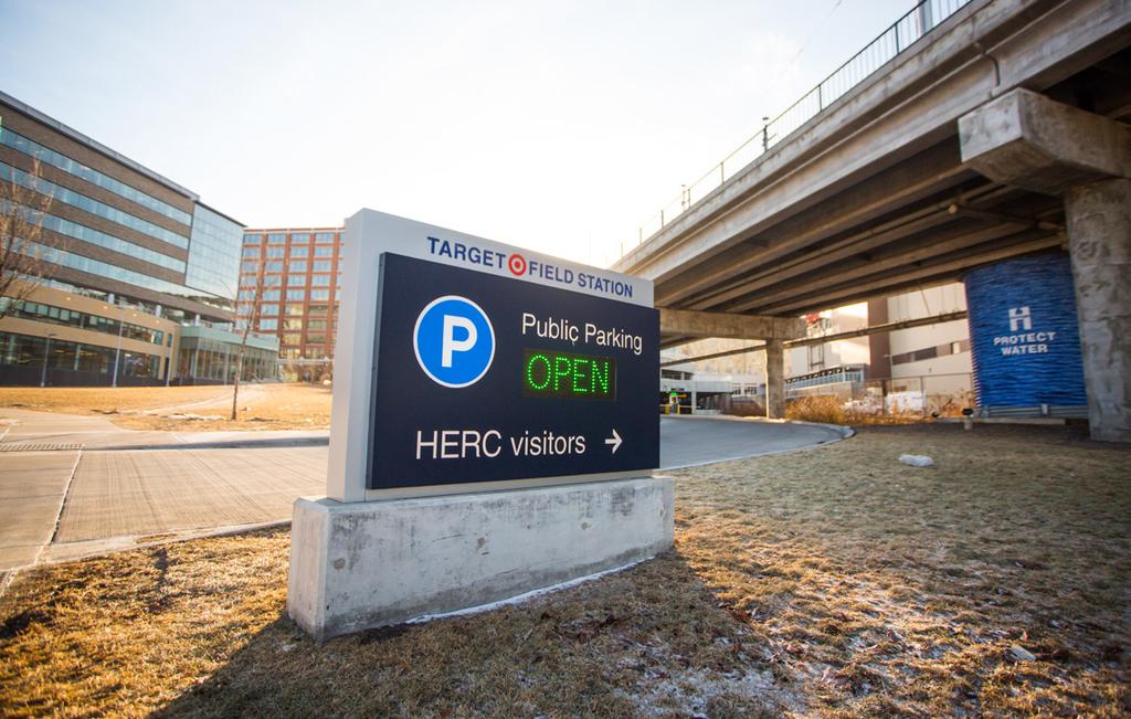 The ramp can be accessed from either 5th Street North or 6th Avenue North. Meter parking is available on surrounding streets.