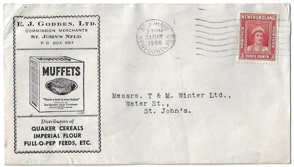 Item 282-35 St.John s Commission Merchants 1946, 3 Queen Elizabeth tied by St.