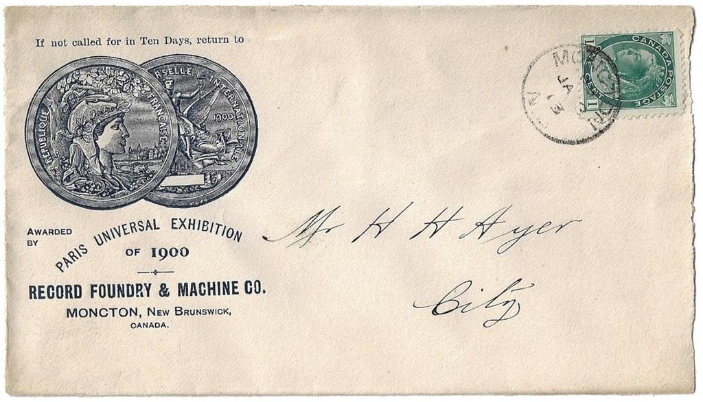 advertising cover paying 1 drop letter rate. $40.