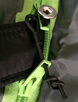 bungee and tie a figure eight knot Secure the bungee around the