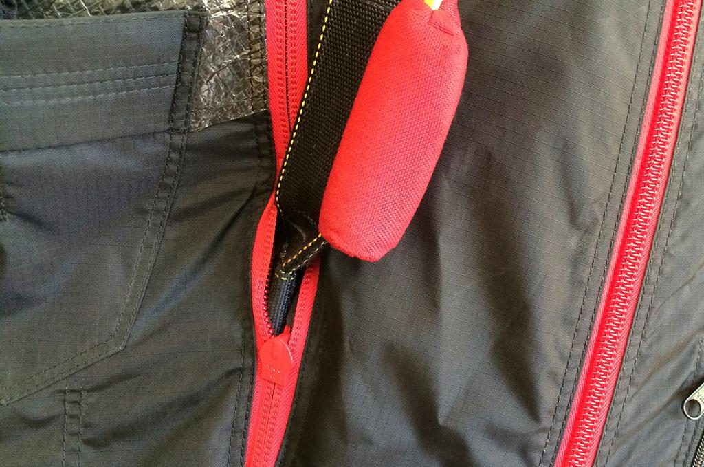 In this photo, you can see that when the suit is tensioned and inflated the zippers should close around the MLW if you have installed the suit and set the zippers
