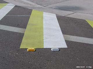 Example of a YG and White Ladder Crosswalk.