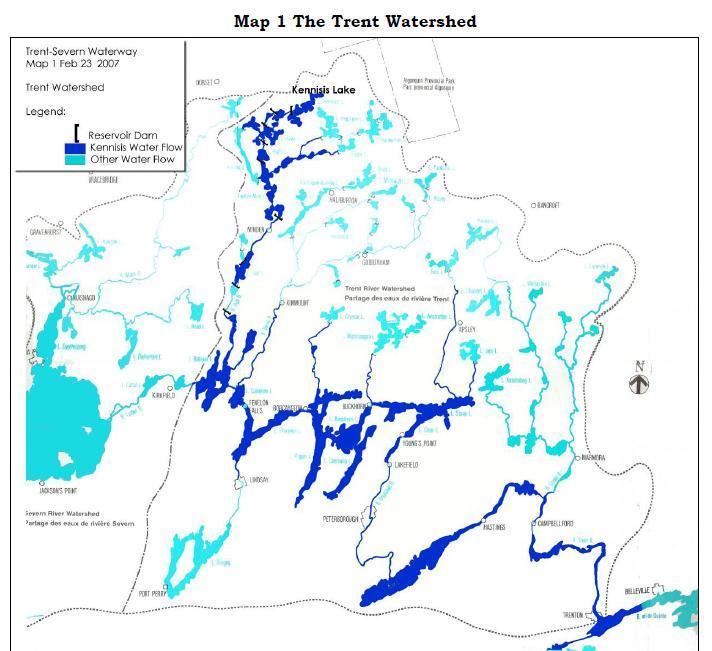 Figure1. The Trent Watershed (French Planning Services, 2007).