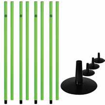 (Hi-Visibility Green). 2 Piece PVC stick (1.5mm thick and 5 high).