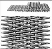 Wire or Metal Mesh Slings Similar to chain mail Fits shape of load For basket or choke hitches Another type of sling is a wire or metal mesh sling.