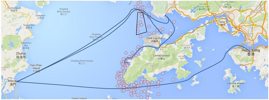 Figure 24: Ferry Routes Through the CWD Habitat 4.3.