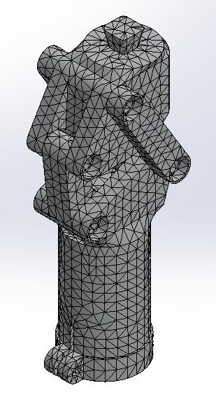 The meshing process of 3D model is then performed as shown in Figure 3. The 3D model simulated the load when the knee moves at the position 0 0-15 0, 15 0-0 0, and 0 0-30 0.