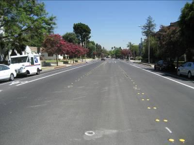 Pedestria-orieted street lightig is provided alog some of the major corridors such as Orage Grove Boulevard ad Colorado Boulevard.