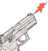 WARNING - HANDLING If dropped the pistol may fire. Keep the chamber empty unless actually firing! ANY GUN MAY FIRE IF DROPPED 4.1. Firing the Pistol 1.
