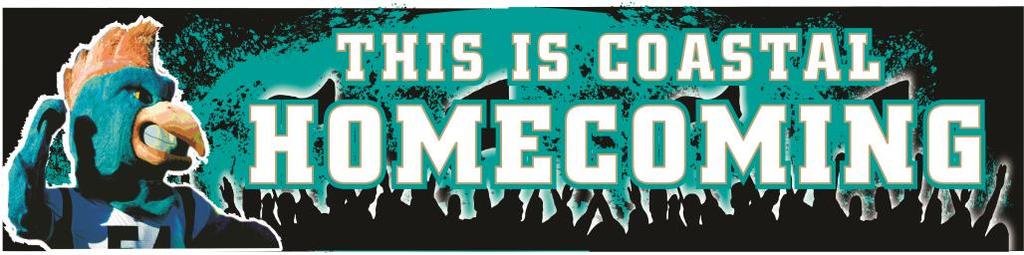 The Teal Takedown: Knock Out the Niners Homecoming Week Competition Rules Packet October 27-November 3, 2013 Organizations and groups will compete to prove who has the most Coastal spirit and has