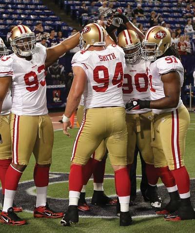 PREVENTING POINTS RESILIENT IN THE RED ZONE San Francisco s defense finished the 2009 season ranked 4th in the NFL and 2nd in NFC, with 17.6 points allowed per game.