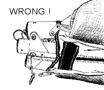 Install the tangs on the nose of the sail over the bolt and secure the assembly with a nut. 4.1.1.9.