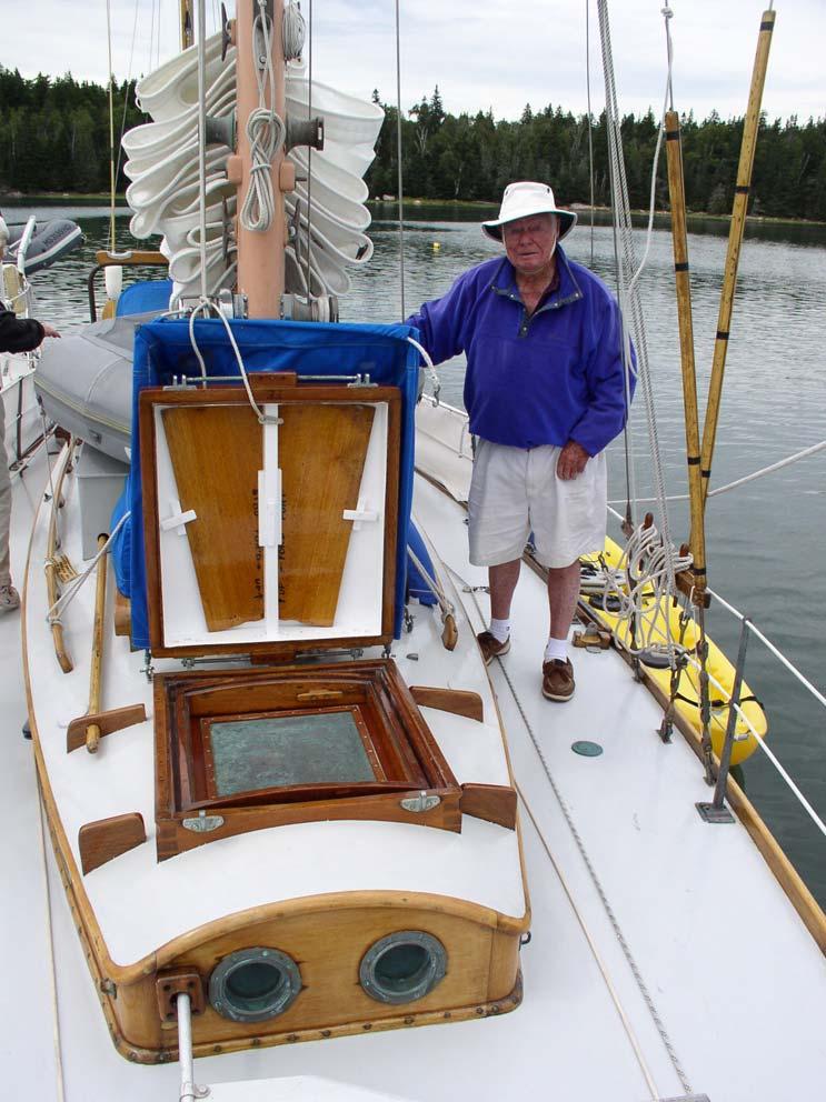 The forward hatch is one of the owner s many special creations.
