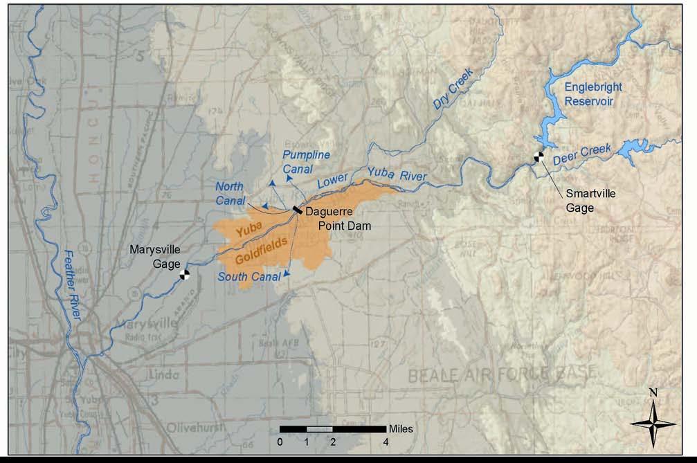 Figure 1. Map of the lower Yuba River 1.