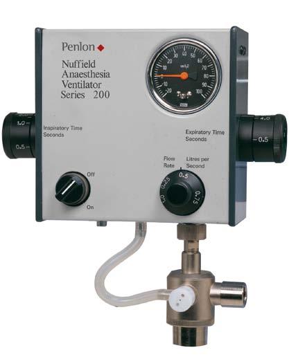 Penlon Nuffield 200 MRI Ventilator The Nuffield 200 is a pneumatically driven time-cycled ventilator with preset volume and flow rate for adult or paediatric patients uucompact, easy to use uuuse