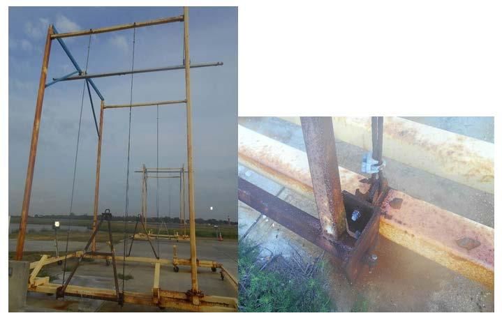Figure 5. Corrosion issues noted on Webb-Rite Overhead Rigid Rail Systems located at the wash rack. Figure 6.