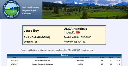 If you forget and post them anyway, they ll show in red and will not count toward the official handicap calculation.