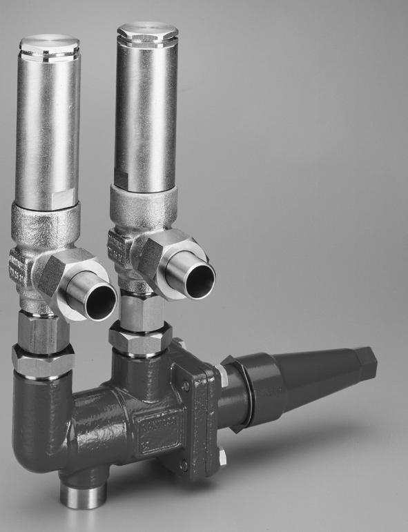 Double stop valves, type DSV 1 and DSV 2 Introduction DSV 1 and DSV 2 are 3-way valves, which are designed to meet all industrial refrigeration application requirements.