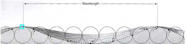MAR 110: Lecture 14 Outline Ocean Waves 4 Figure 19.8 The Wave Form Propagates Waves move horizontally they propagate away from their generation sites. (LEiO) Figure 19.
