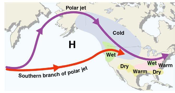 PNA- leads to Wet for Hawaii Cold and snowy