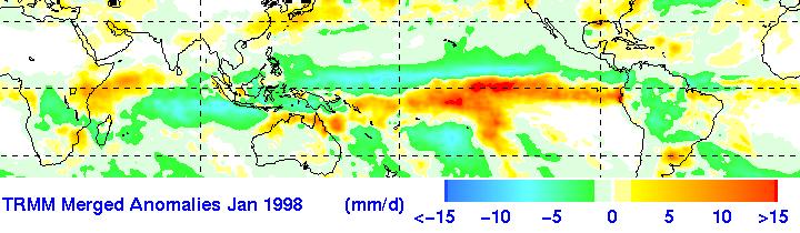 Warmer Ocean El Niño (Warm Phase) 1998-1999 Nov.