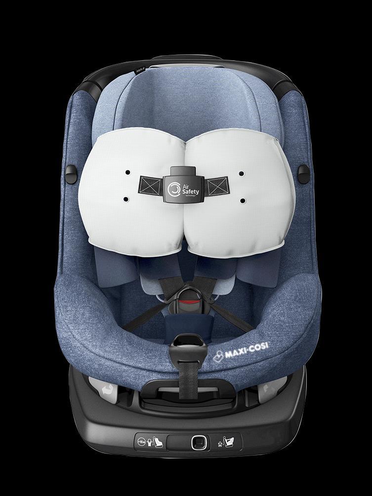 Maxi-Cosi AxissFix Air The Maxi-Cosi AxissFix Air is the world s first car seat with built-in airbags. Built-in airbags will become the new standard for forward-facing child car seats.