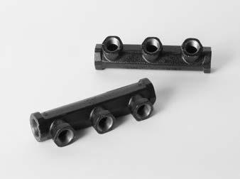 2.2.5 MANIFOLDS COMPONENT MATERIAL AVAILABLE SIZES 3 Port Manifold Body: Malleable Iron - 1 /2 NPS x (3) 1 /2