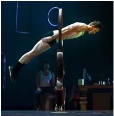 Artists have practiced their acrobatic movements for a long period and know the choreography Artist is bear-footed to insure better grip on the bar. 2.