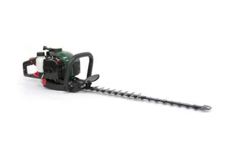 Hedge Trimmers 26cc 56 Double Sided Petrol Hedge Trimmer WEHC600 26cc Full Crank 2 Stroke Petrol Engine Fitted with Champion Spark Plug 5 Position Adjustable Rear Handle 33 Teeth Max Cutting