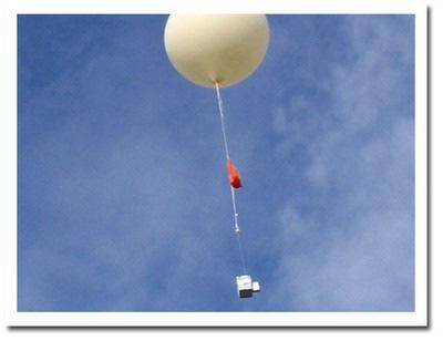 balloon gets 20 feet across in size, it pops Parachute brings the payload