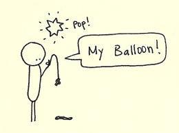 -The balloon will go up too slowly, get caught in the