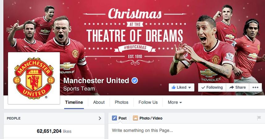 Social Media Facebook: According to their website, Manchester United has over 58 million connections on Facebook. The New York Yankees have 8.3 million connections and the Dallas Cowboys have 7.