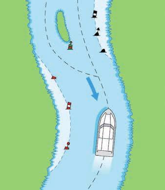 If the wind or current are pushing against stern of the boat, the manoeuvre is slightly more delicate. Cast off the bow first then push the stern away from the bank to free it.