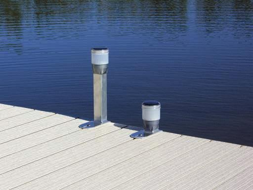 Inside diameter 1-1/2" and can be installed anywhere you choose on the dock.