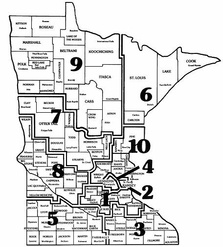 MN Judicial Districts Map District List First Carver, Dakota, Goodhue, LeSueur, McLeod, Scott, Sibley Second Third Fourth Fifth Sixth Ramsey Dodge, Fillmore, Freeborn, Houston, Mower, Olmsted, Rice,