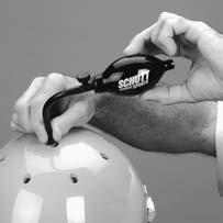 The helmet should not move independently of the head. IMPORTANT 10. For liner overinflation, or to refit the helmet, use inflator pump to let excess air out.