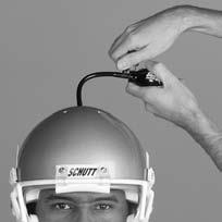 For liner overinflation, or to refit the helmet, use inflator pump to let excess air out. Another method is to simply insert a loose Schutt Model 7790 Inflation Needle into the valve.