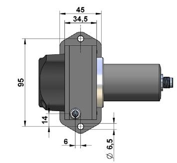 By disassembling the mounting plate, there are threads ( x M, x M) in the sensor housing for