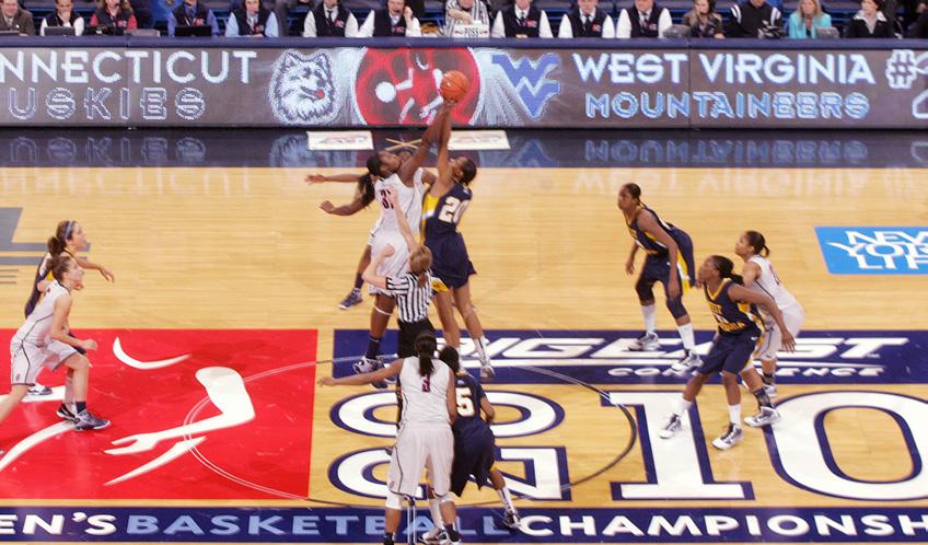 in school history West Virginia had made it to the title game. As the No. 12 seed in the tournament WVU knocked off No. 5 Louisville, No. 4 St. John s and No. 1 Rutgers and trailed No.